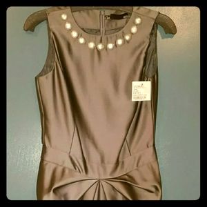 NWT grey satin dress authentic Love Moschino 42